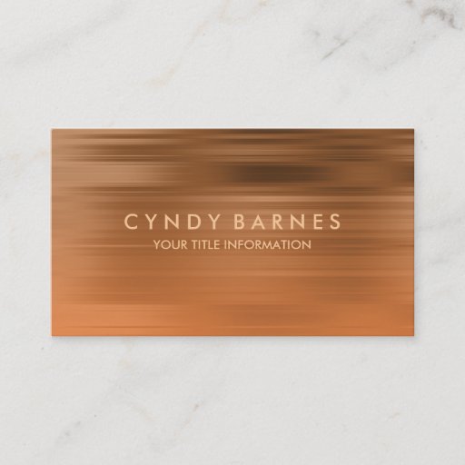 Customizable Orange and Copper Stripe Business Card