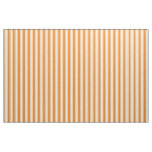 Orange and cream ticking stripes fabric