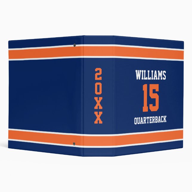 Orange and Dark Blue 3 Ring Binder (Background)