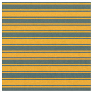 Orange and Dark Slate Gray Colored Lined Pattern Fabric