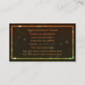 Orange And Gold Glitz Business Cards (Back)