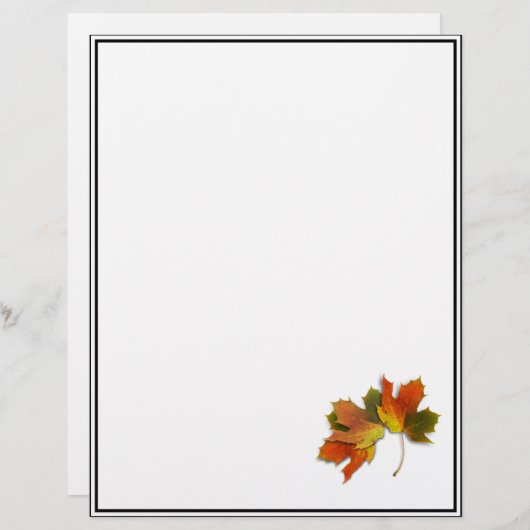 Orange And Golden Autumn Leaves (Front/Back)