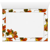 Orange And Golden  Autumn Leaves Cards (Inside Horizontal (Bottom))