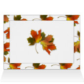Orange And Golden  Autumn Leaves Cards (Inside Horizontal (Top))
