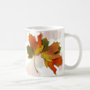 Orange And Golden  Autumn Leaves Coffee Mug