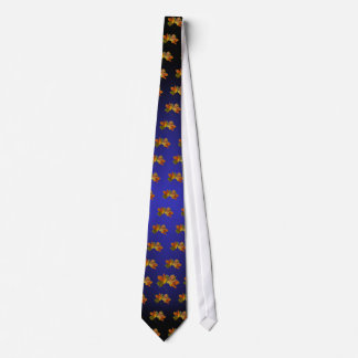 Orange And Golden  Autumn Leaves Tie