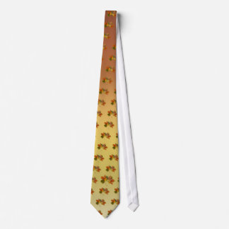 Orange And Golden  Autumn Leaves Tie