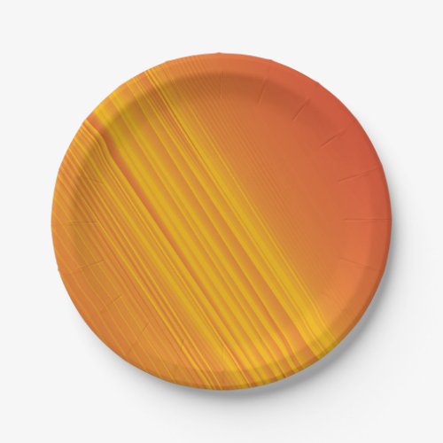 Orange and golden yellow gradient design paper plates