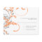 Orange and Gray Double Floral Wedding RSVP