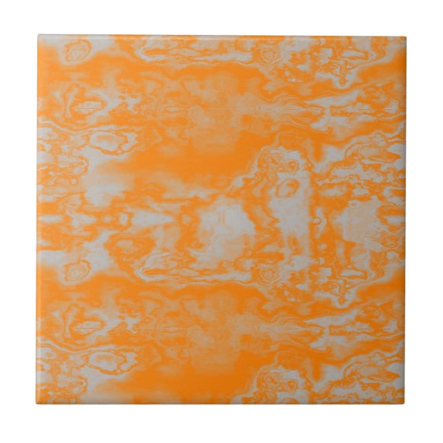 Orange and gray marble ceramic tile (Front)