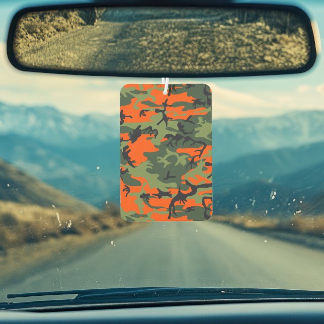 Orange and Green Camouflage, Military, Army Air Freshener (Creator Uploaded)