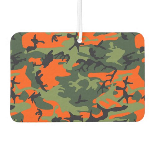 Orange and Green Camouflage Military Army Air Freshener