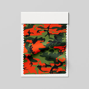 Orange and Green Camouflage, Military, Army Fabric
