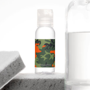 Orange and Green Camouflage, Military, Army Hand Sanitizer