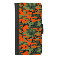 Orange and Green Camouflage, Military, Army
