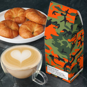 Orange and Green Camouflage, Military, Army Roasted Coffee