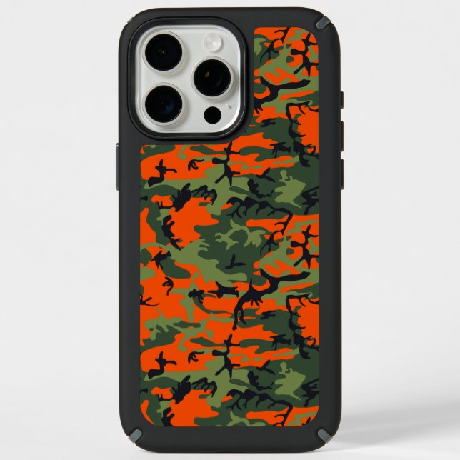 Orange and Green Camouflage, Military, Army Speck iPhone Case (Front)