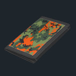 Orange and Green Camouflage, Military, Army Trifold Wallet<br><div class="desc">Elegant,  stylish and sophisticated camouflage pattern in orange and green color. Modern and trendy gift,  perfect for the military lover in your life.</div>