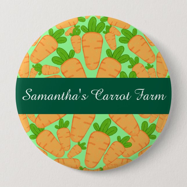 Orange And Green Carrots Button (Front)