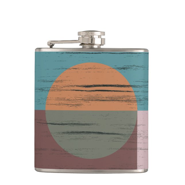 Orange And Green Circle Flask (Front)