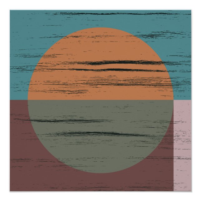 Orange And Green Circle Poster (Front)