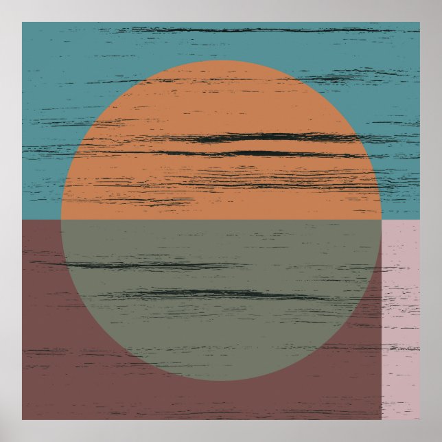 Orange And Green Circle Poster (Front)