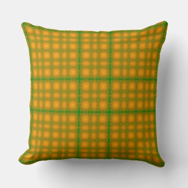 Orange and Green Decorative Pillow (Front)