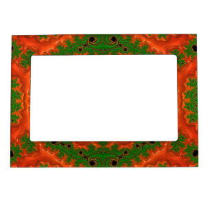 Orange and Green Kaleidoscope Magnetic Frame