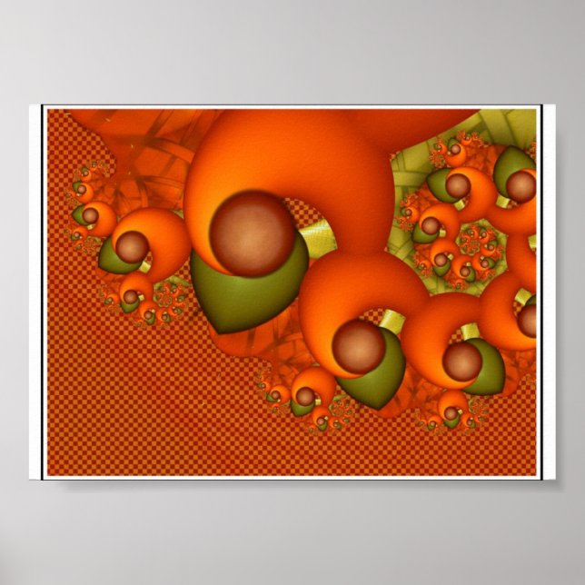 Orange And Green Number 1 Poster (Front)