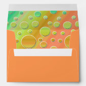 Orange and Green Polka Dot Envelope for 5"x7" Size (Back (Bottom))