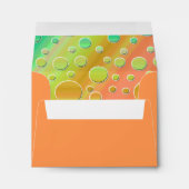 Orange and Green Polka Dot Envelope for RSVP Card (Back (Bottom))