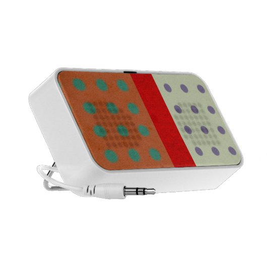 Orange and green Purple and pistachio red speakers (Side)