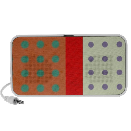 Orange and green Purple and pistachio red speakers (Front)