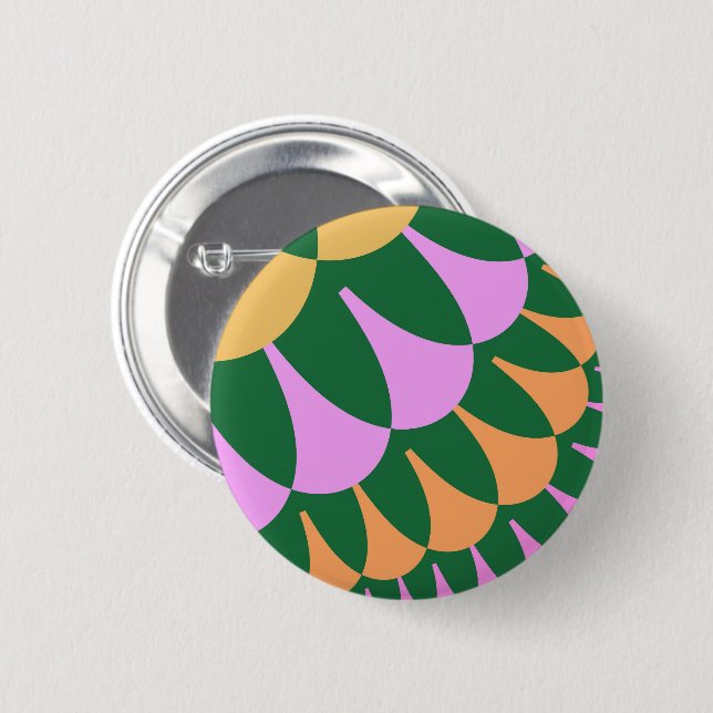 Orange and Green Scales Button (Front & Back)
