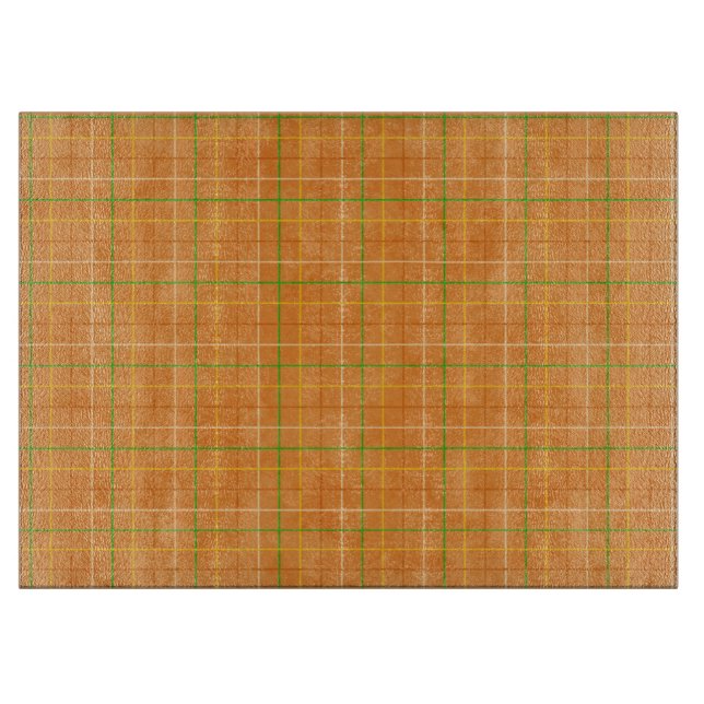 Orange and Green Stripes Cutting Board (Front)