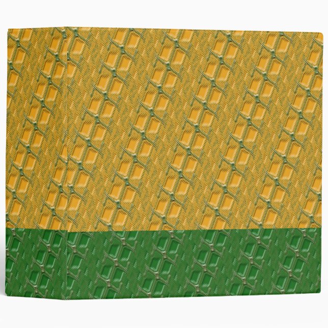 Orange and Green Zipper Binder (Front/Spine)