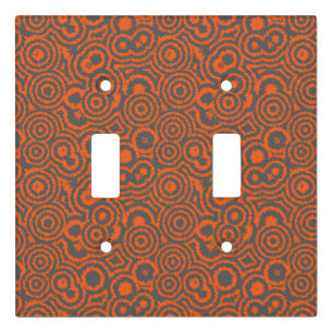 orange and grey abstract  light switch cover