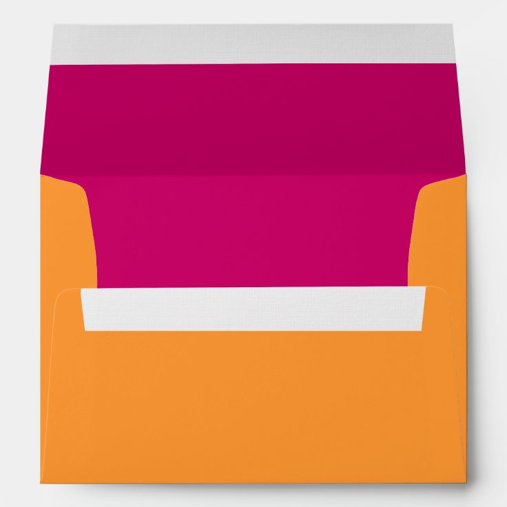 Orange And Hot Pink A-7 Envelope 