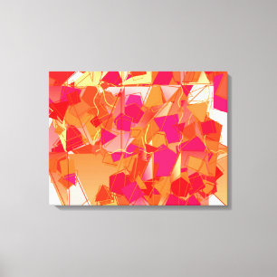 Orange and hot pink abstract canvas print