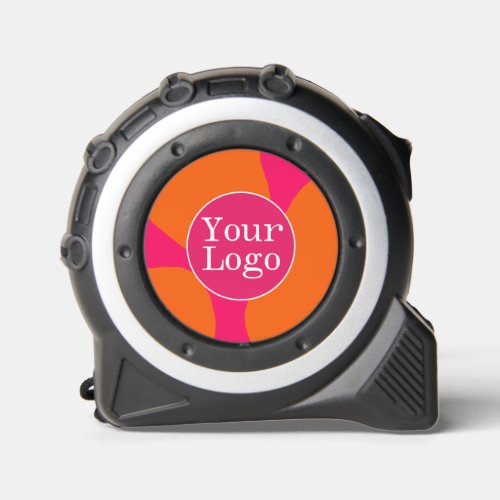 Orange and Hot Pink Bold Abstract with Your Logo Tape Measure