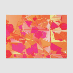 Orange and Hot Pink, Kadinsky Inspired Abstract Tissue Paper