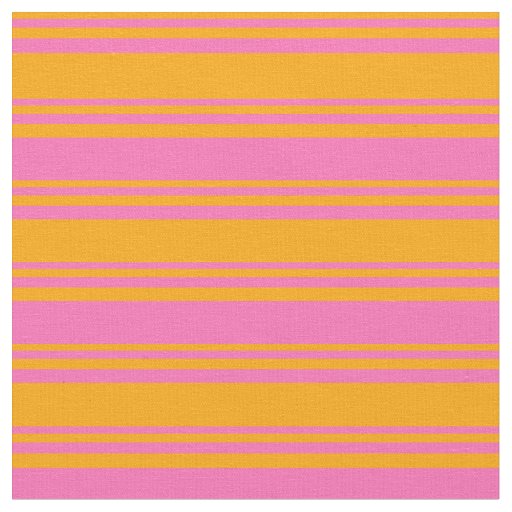 Orange and Hot Pink Lines Fabric