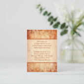 Orange and Ivory Floral Reception Enclosure Card (Standing Front)