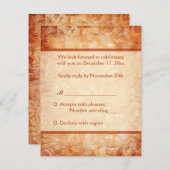 Orange and Ivory Floral Reply Card (Front/Back)