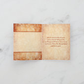 Orange and Ivory Floral Thank You Note Card (Inside)