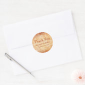 Orange and Ivory Floral Thank You Sticker (Envelope)