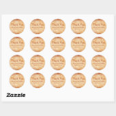 Orange and Ivory Floral Thank You Sticker (Sheet)