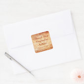 Orange and Ivory Floral Wedding Favor Sticker (Envelope)