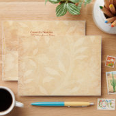 Orange and Ivory Personalized A7 Envelope (Desk)