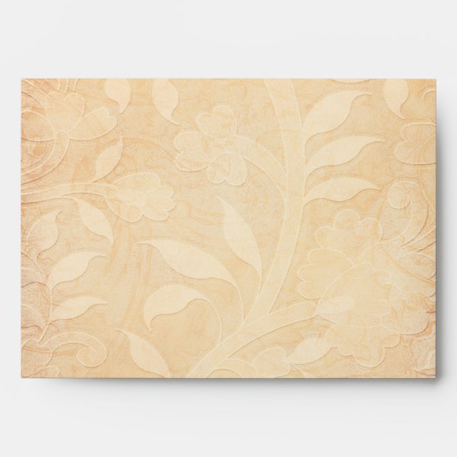 Orange and Ivory Personalized A7 Envelope (Front)